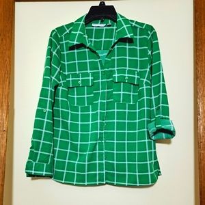 Rebecca Malone Long-Sleeve Blouse, Small